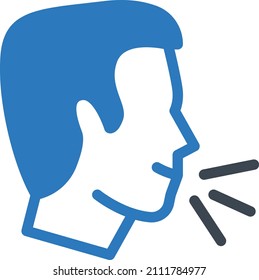ilustración de cough Vector en un fondo transparente. Símbolos de calidad premium. Icono vector glifos para concepto y diseño gráfico.