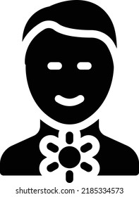 cough  Vector illustration on a transparent background. Premium quality symmbols. Glyphs vector icons for concept and graphic design. 

