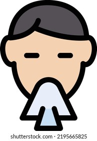 Cough Vector illustration on a transparent background.Premium quality symmbols.Stroke vector icon for concept and graphic design.