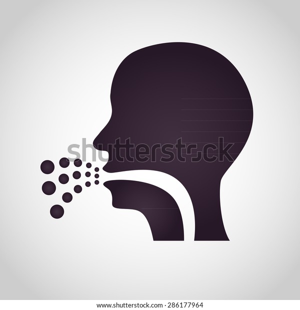 Coughing Icon Vector Stock Vector (Royalty Free) 286177964