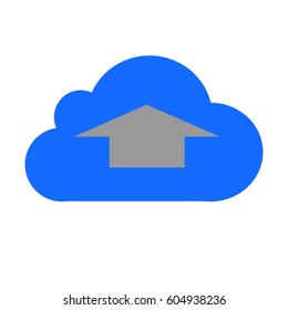 Could computing icon in black and gray color.