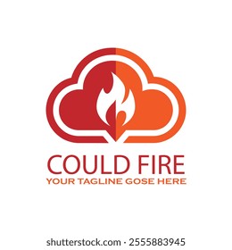 Could Fire Logo Template Design