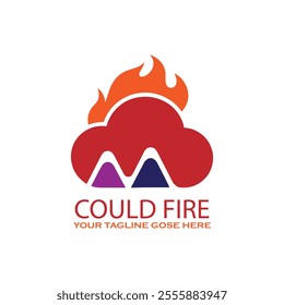 Could Fire Logo Template Design