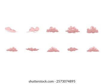 Could Pink Illustration Element Set