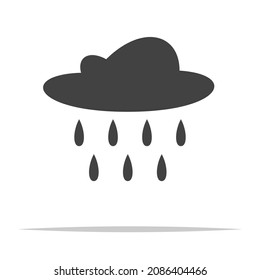 Could with rain icon vector isolated