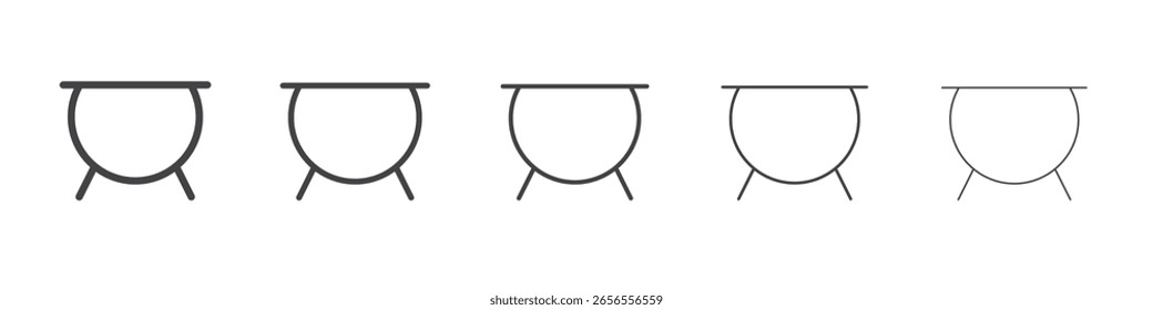 Couldron icon outline ilustration vector symbol