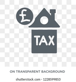 Council Tax Icon. Council Tax Design Concept From Council Tax Collection. Simple Element Vector Illustration On Transparent Background.