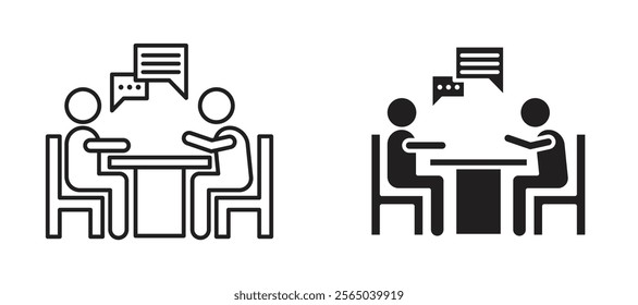 Counsel icons in outline and fill. vector illustration for ui.