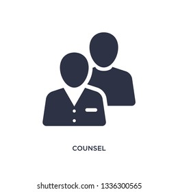 counsel isolated icon. Simple element illustration from law and justice concept. counsel editable logo symbol design on white background. Can be use for web and mobile.