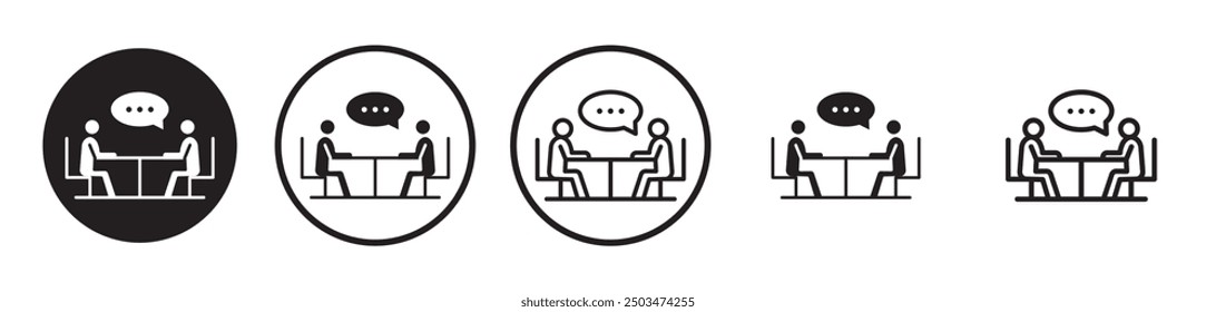 Counsel line icon vector set.