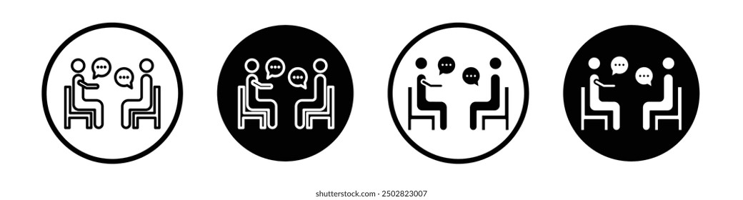 Counsel vector icon set black filled and outlined style.