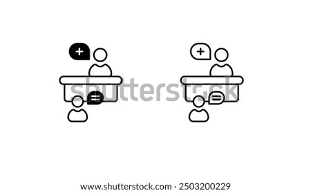 Counseling icon design with white background stock illustration