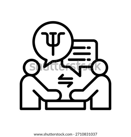 Counseling Icon Line Vector Illustration