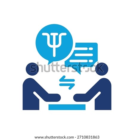 Counseling Icon Mixed Vector Illustration