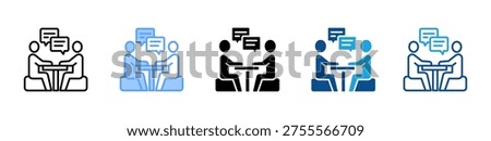 Counseling icon multiple style and collection