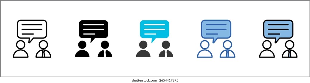 Paquete de iconos de asesoramiento Ilustración multiestilo