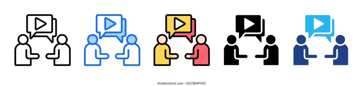 Counseling Icon Set Multiple Style Collection