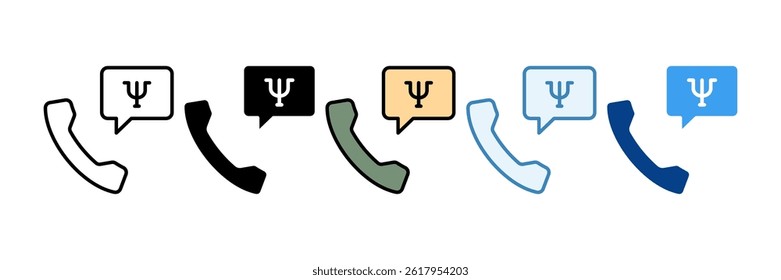 Counseling Icon Set Multiple Style Collection