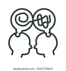 Counseling icon vector illustration. Simple line style