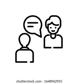 Icono de línea de asesoramiento.ilustración vectorial. EPS 10