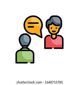 Counseling Outline Filled Icon. vector illustration. EPS 10