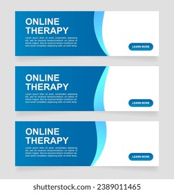 Counseling service online web banner design template. Vector flyer with text space. Advertising placard with customized copyspace. Promotional printable poster for advertising. Graphic layout