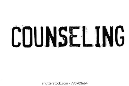 Counseling. Typographic stamp visualisation concept Original series.