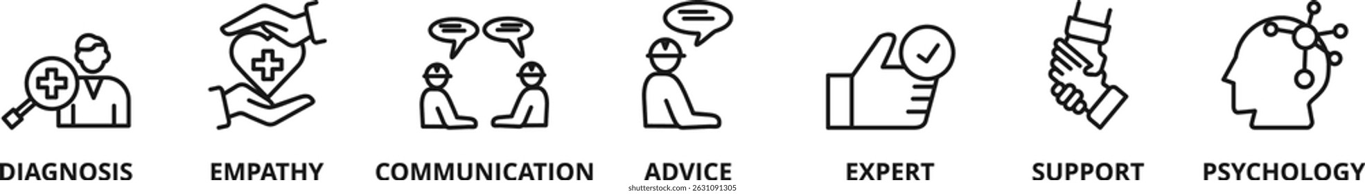 Counseling vector icon illustration concept