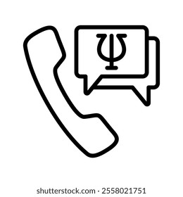 Counseling Vector Lineal Icon on white background.