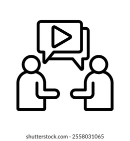 Counseling Vector Lineal Icon on white background.