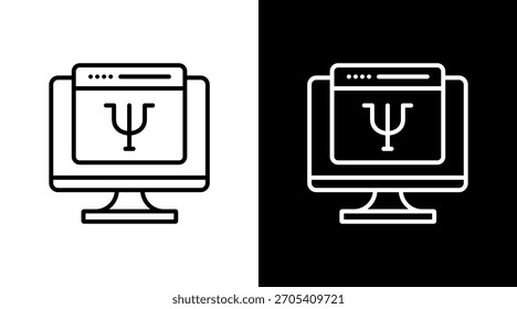 Design de conjunto de ícone branco de aconselhamento