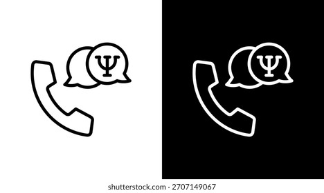 Design de conjunto de ícone branco de aconselhamento