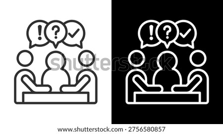 Counseling White Icon Set Vector