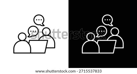 Counselling icon in line design. Editable stroke icons.
