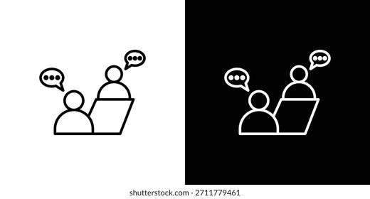 Counselling icon outline. Vector isolated pictogram for web