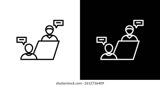 Counselling icon set. Black illustration isolated for graphic and web design