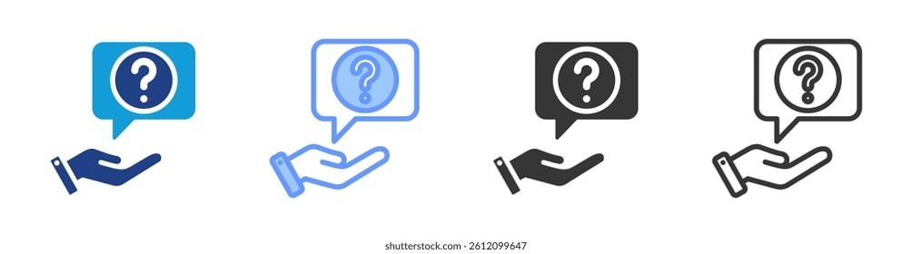 Counselling icon set multiple style collection