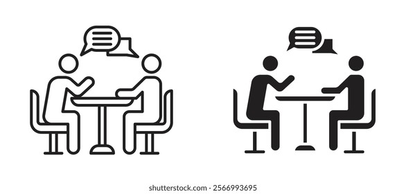 Counselling icons in outline and fill. vector illustration for ui.