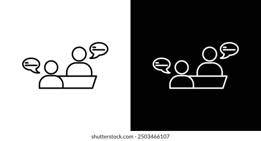 Counselling thin line vector icon set.