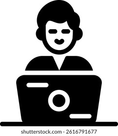 Counselor Glyph Vector Icon Design