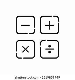 vetor de sinal de ícone da calculadora de contagem