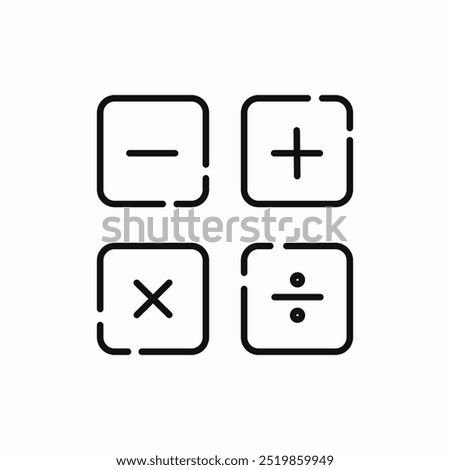 count calculator icon sign vector