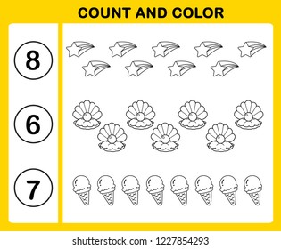 count and color illustration vector