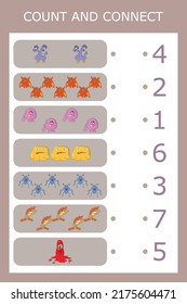 Count and connect the number of monsters and the number