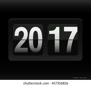 Count down clock with 2017 year.