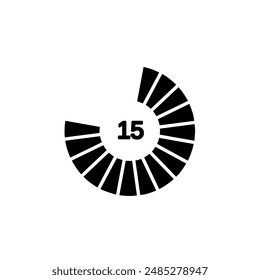 count down icon for graphic design and illustrator