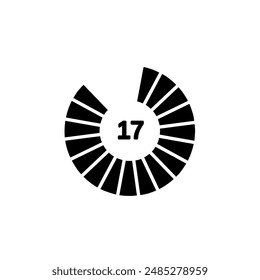 count down icon for graphic design and illustrator