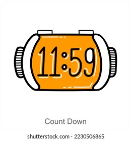 Count Down and party icon concept