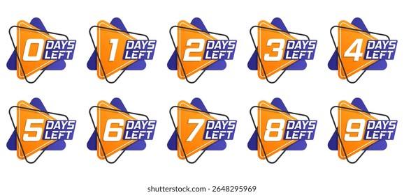 Count down sale icon. Business promotion with number 4 and time badge for retail offer. Vector template with label and flyer design for shop, web, clock symbol and limited time only banner.