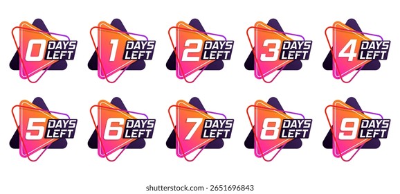 Count down sale icon. Business promotion with number 4 and time badge for retail offer. Vector template with label and flyer design for shop, web, clock symbol and limited time only banner.